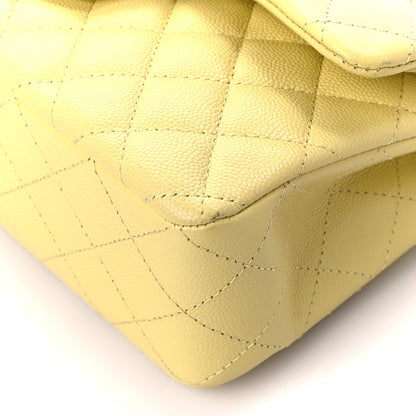 Chanel Caviar Quilted Small Double Flap Yellow 11 of 12