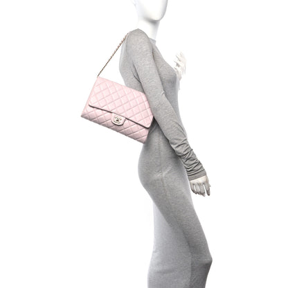 Chanel Lambskin Quilted Clutch with Chain Flap Light Pink 3 of 10