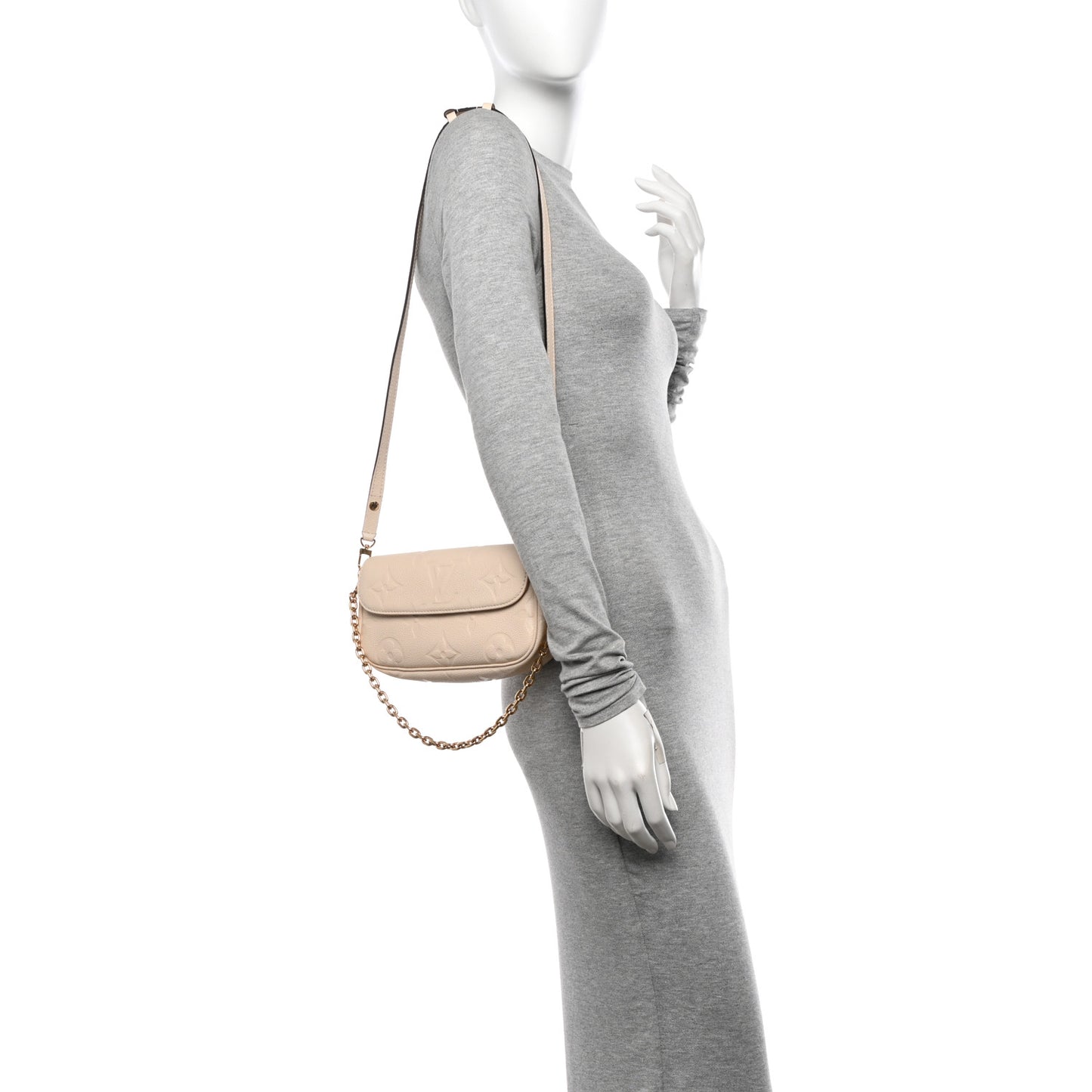 Empreinte Monogram Giant Ivy Wallet On Chain Cream