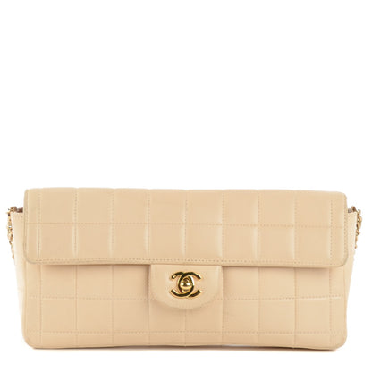 Chanel Lambskin East West Chocolate Bar Flap Beige 1 of 15