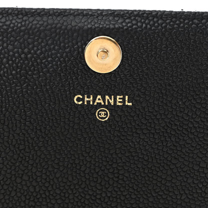 Chanel Caviar Quilted Square Wallet On Chain WOC Black 6 of 11