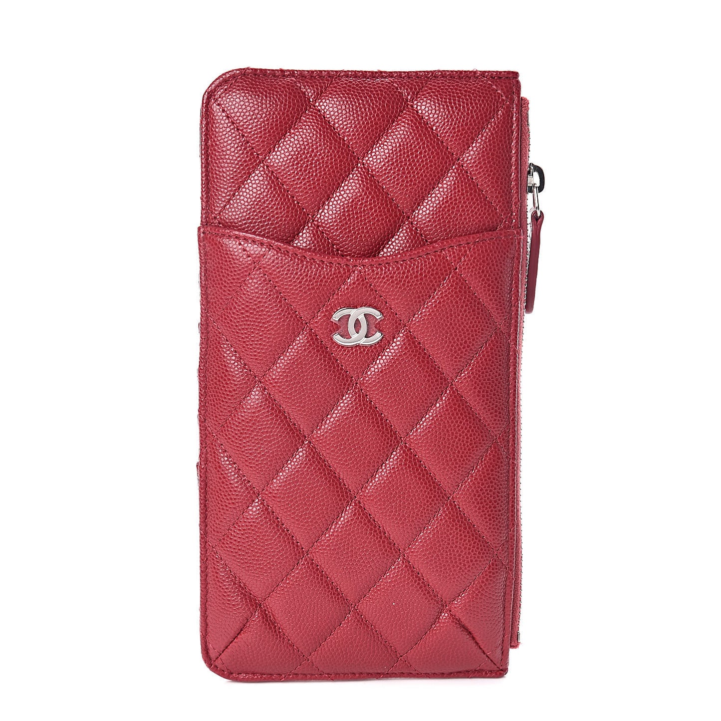 Caviar Quilted Classic iPhone Pouch Pink