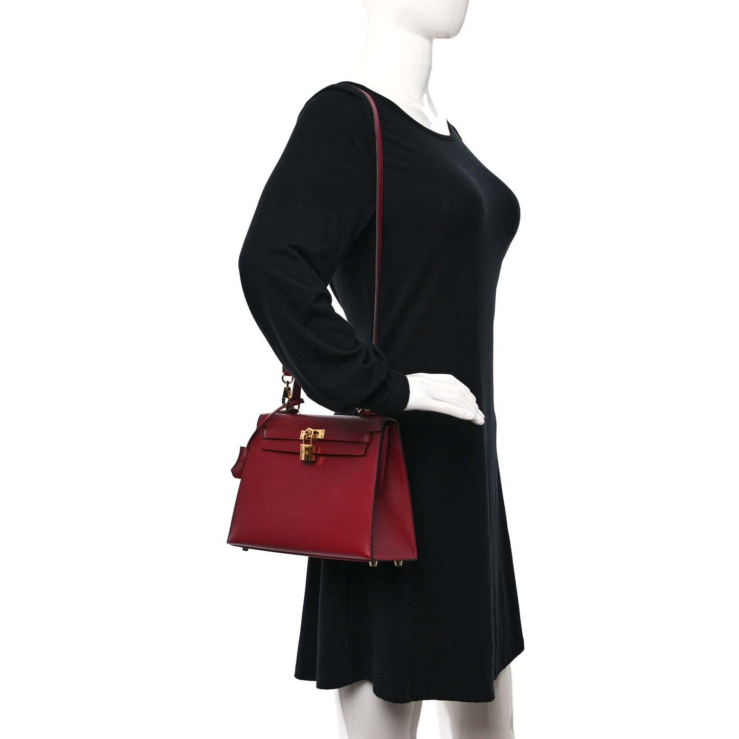 Epsom Kelly Sellier 25 Rouge Grenat