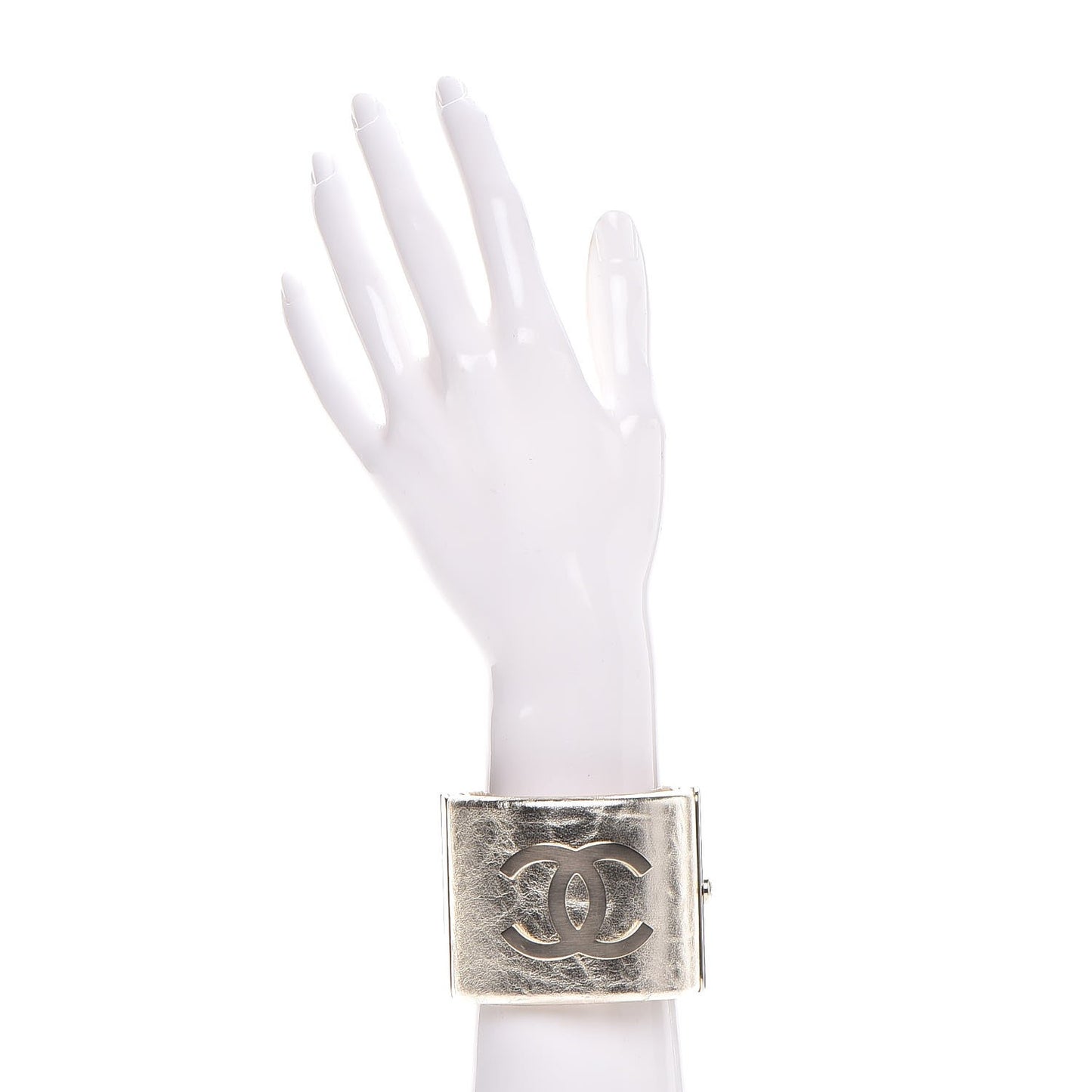 Metallic Lambskin CC Cuff Gold