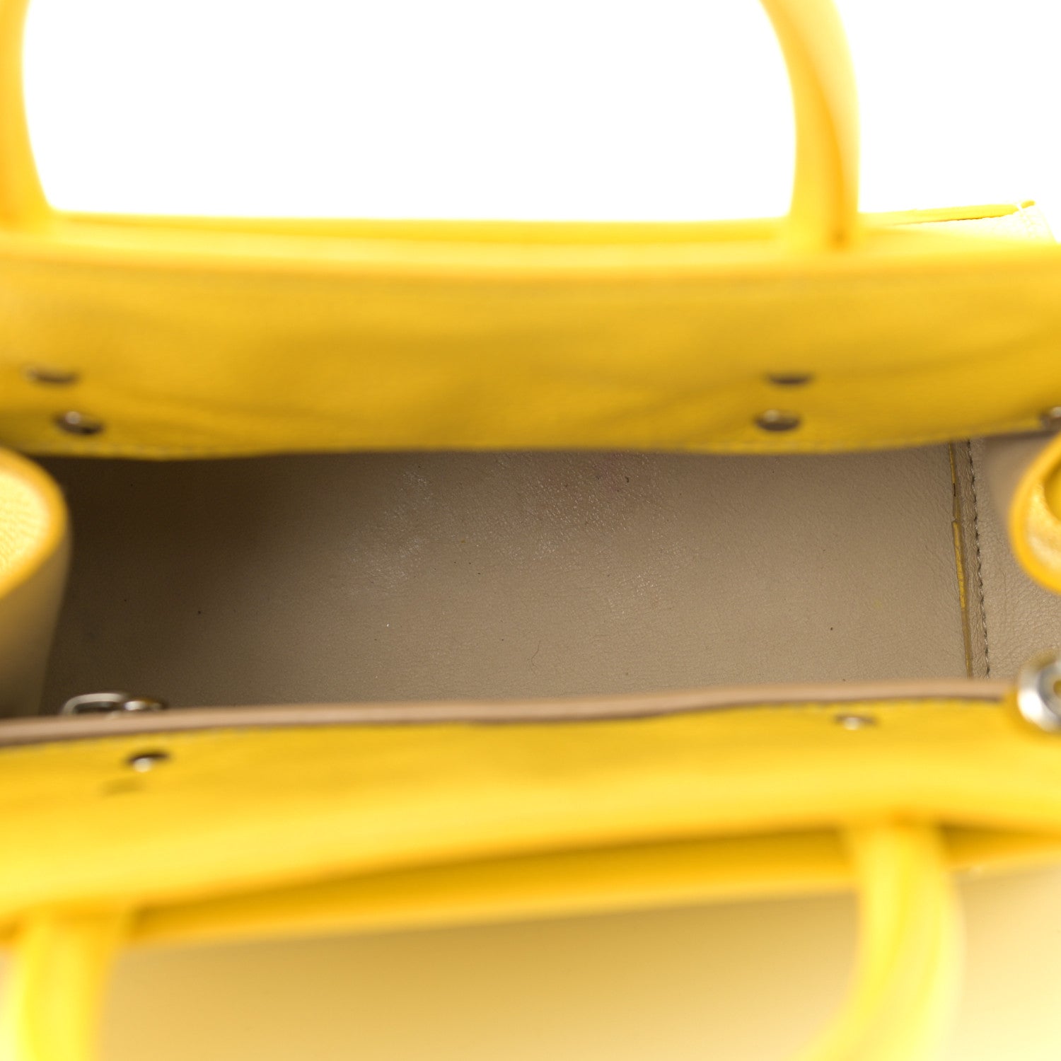 Givenchy Grained Calfskin Mini Horizon Satchel Yellow 4 of 13
