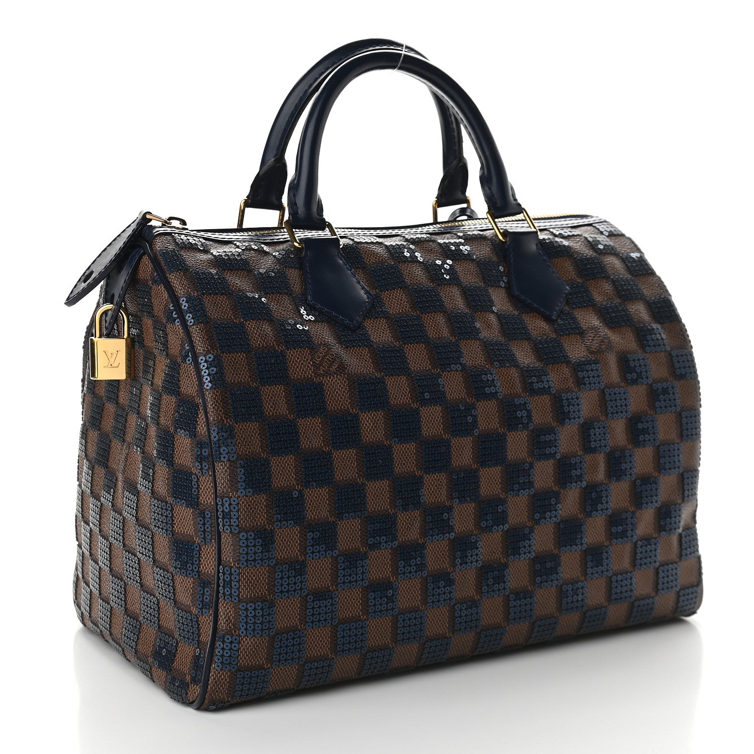 Louis Vuitton Damier Paillettes Speedy 30 Blue 3 of 10