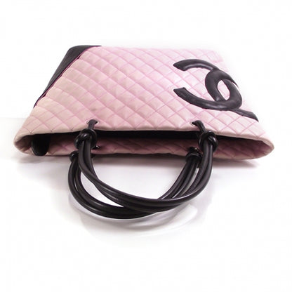 Chanel Calfskin Quilted Large Cambon Tote Pink Black 4 of 10