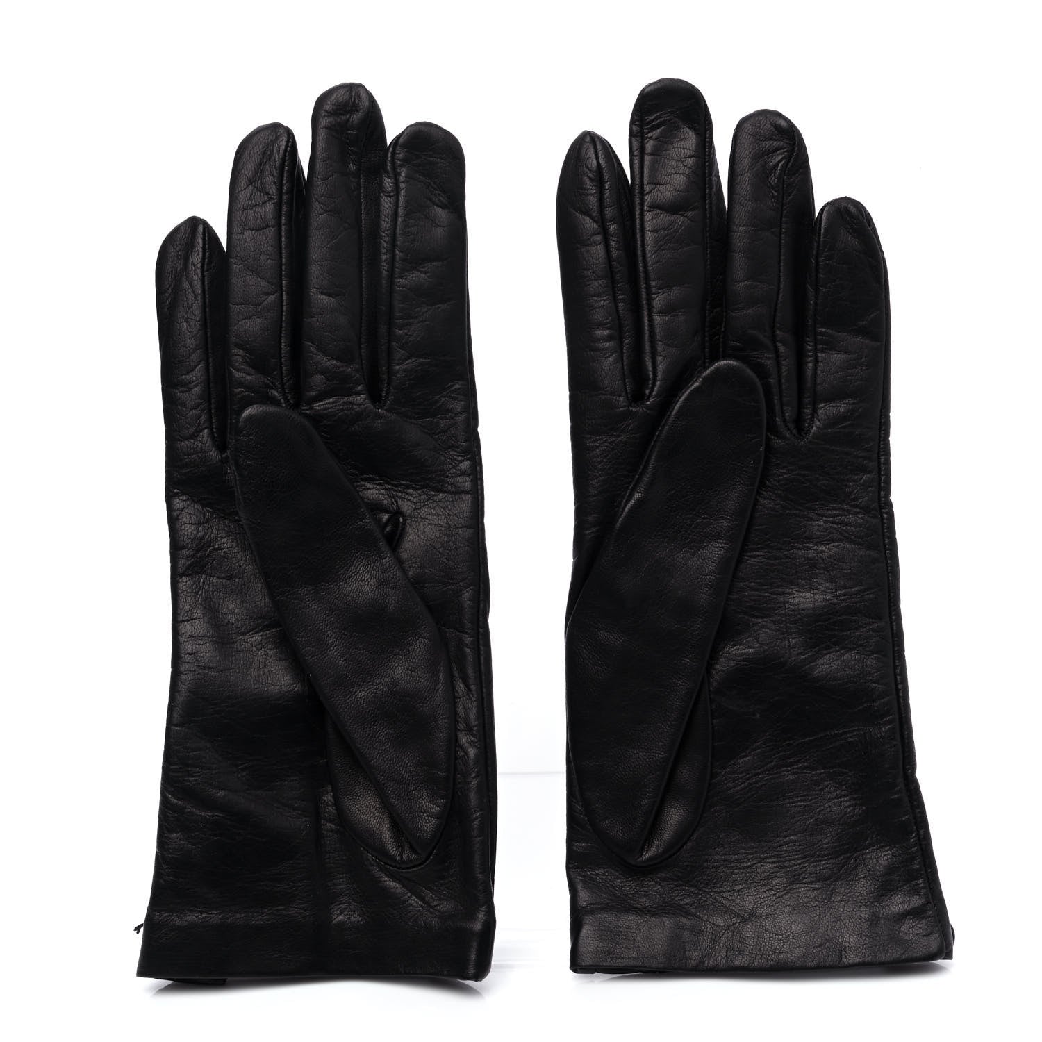 Gucci Lambskin Horsebit Gloves 8 L Black 2 of 4