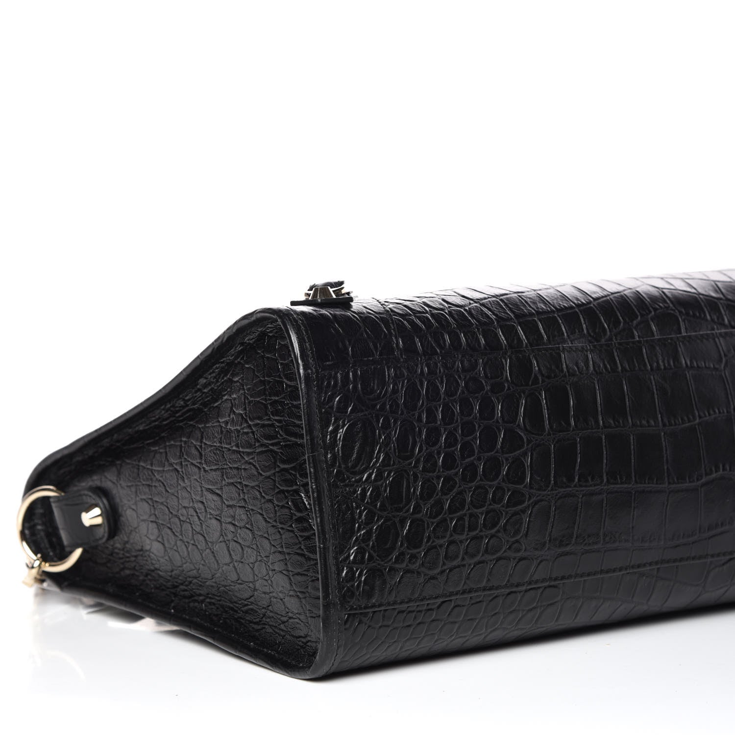 Balenciaga Calfskin Crocodile Embossed Classic Hardware City Black 6 of 10