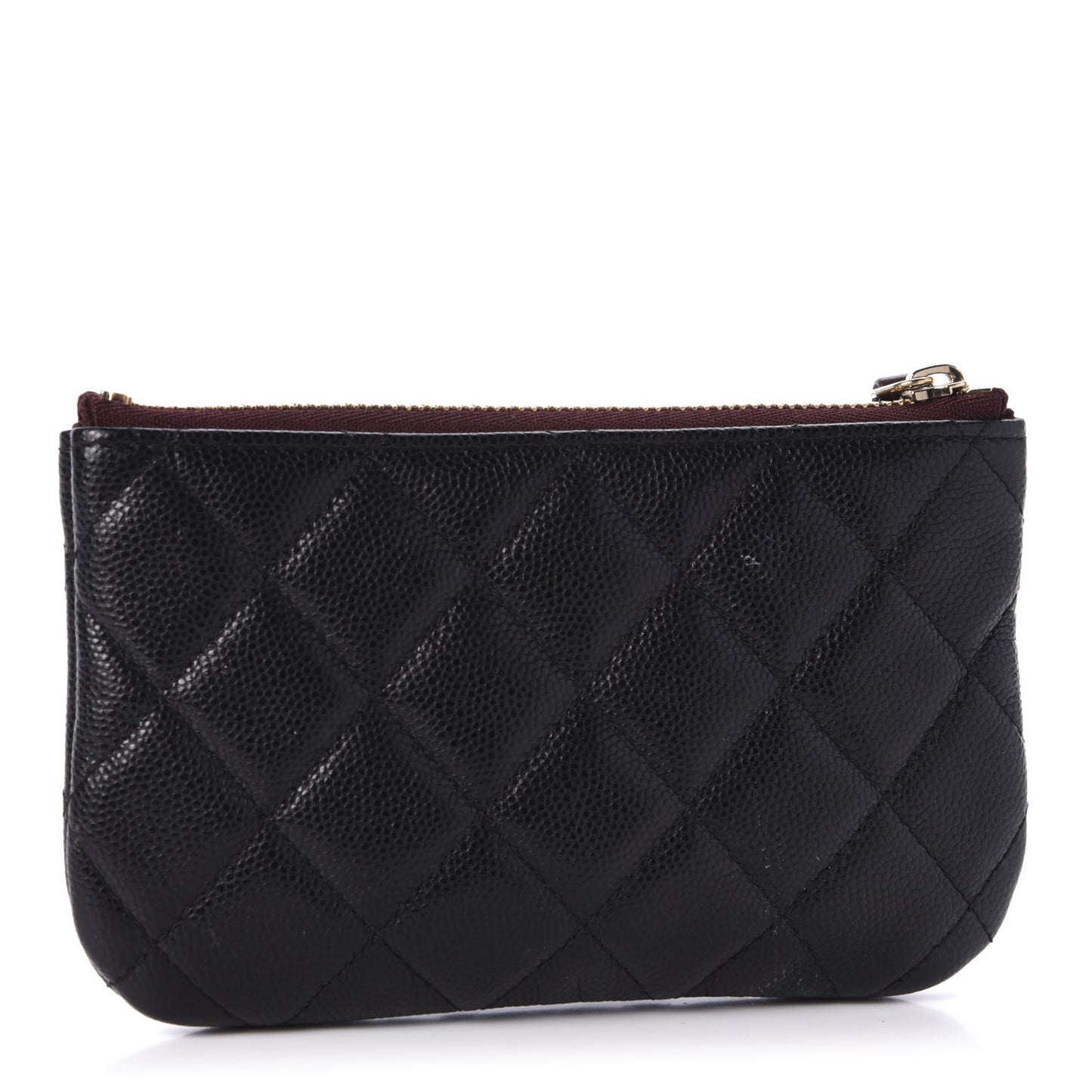 Caviar Quilted Small Cosmetic Case Black