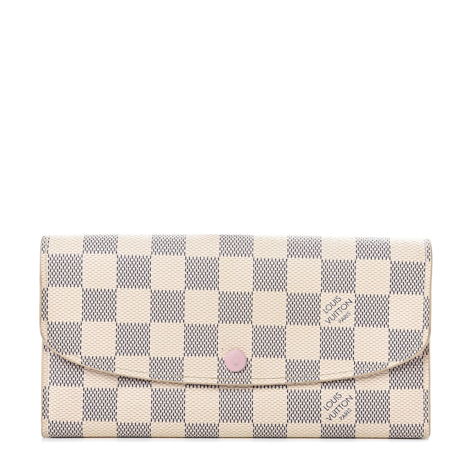 Louis Vuitton Damier Azur Emilie Wallet Rose Ballerine 1 of 8