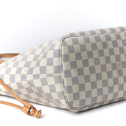 Louis Vuitton Damier Azur Neo Neverfull MM Rose Ballerine 5 of 9