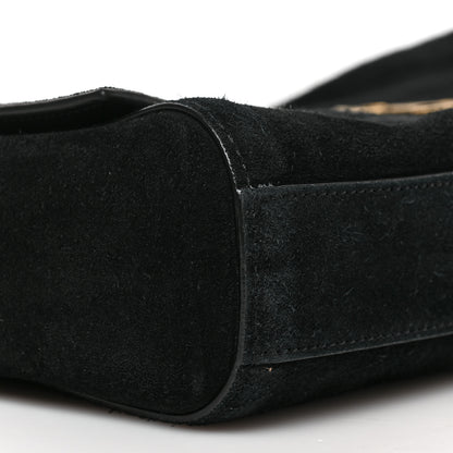 Saint Laurent Smooth Calfskin Suede Medium Reversible Monogram Kate Satchel Black 7 of 8