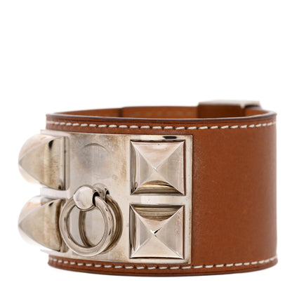 Hermes Barenia Collier De Chien CDC Bracelet S Fauve 1 of 9