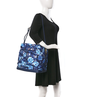 Louis Vuitton Nylon Monogram Ikat Noefull MM Grand Blue 2 of 9