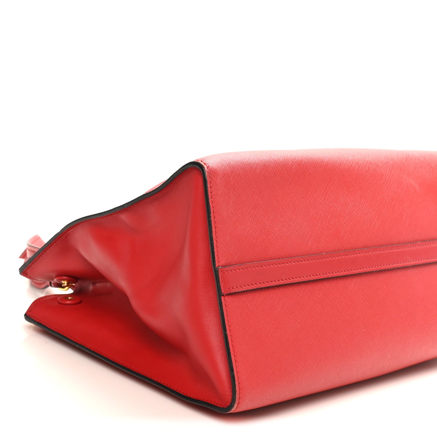Prada Saffiano City Calfskin Medium Esplanade Rosso 8 of 9