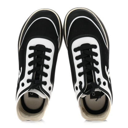 Chanel Lycra CC Sneakers 38.5 Black White 2 of 9