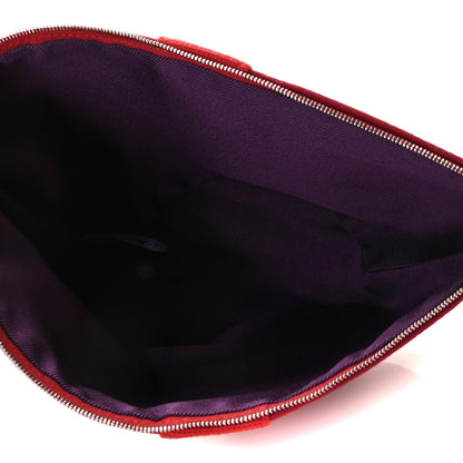 Hermes Cotton Twill Mini Palmyre Bag MM Rouge Vif Prune 6 of 9