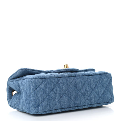 Chanel Denim Quilted Mini Pearl Crush Rectangular Flap Blue 4 of 10
