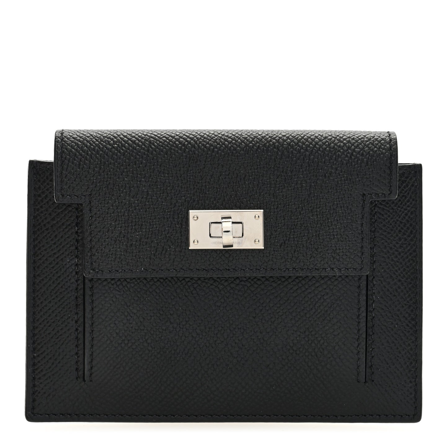 Epsom Kelly Pocket Compact Wallet Black