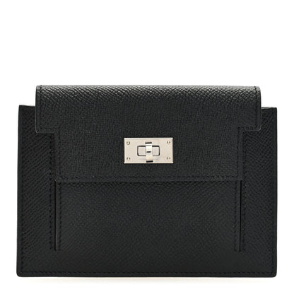 Hermes Epsom Kelly Pocket Compact Wallet Black 1 of 7