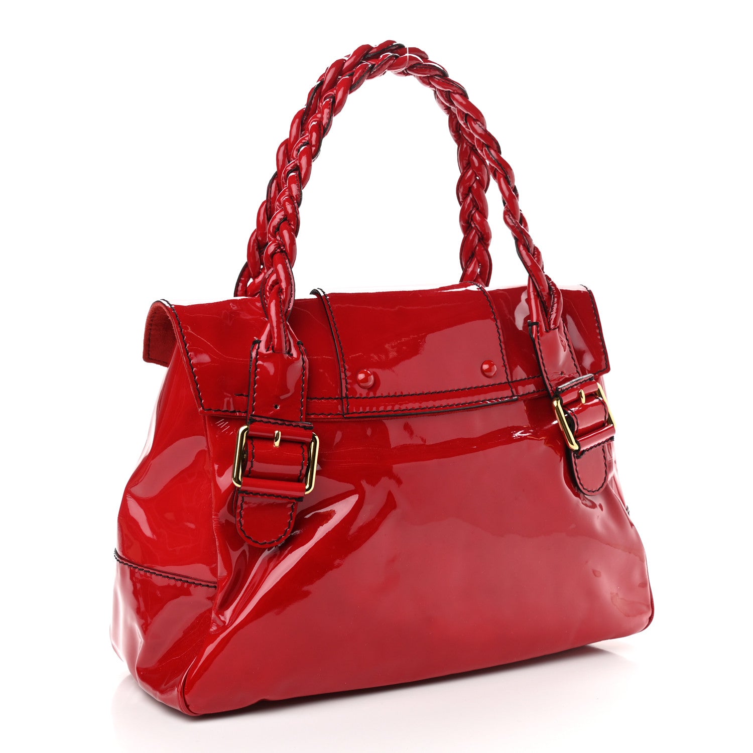 Valentino Garavani Patent Large Histoire Red 2 of 15
