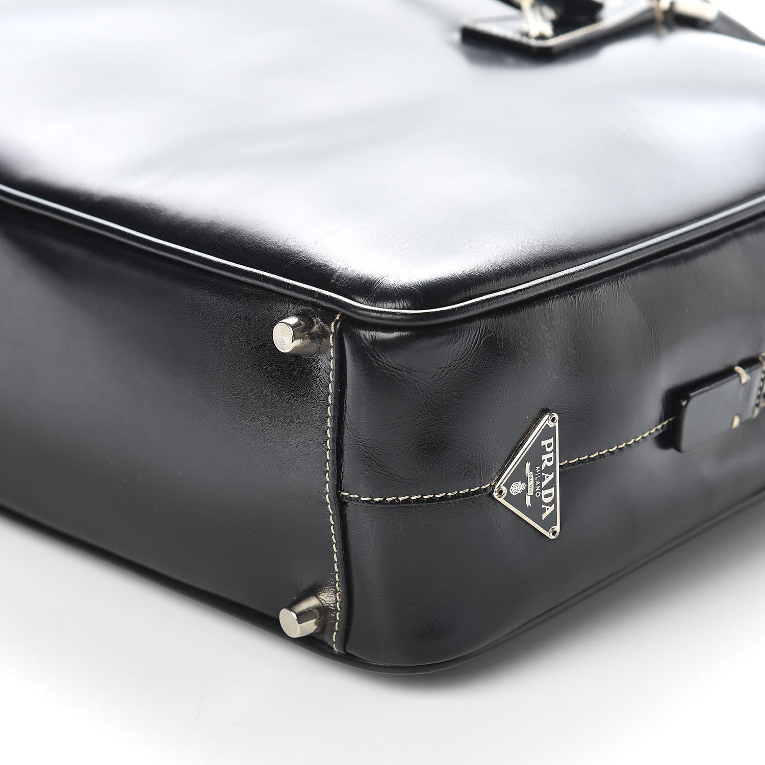 Prada Vitello Box Bauletto Black 8 of 11