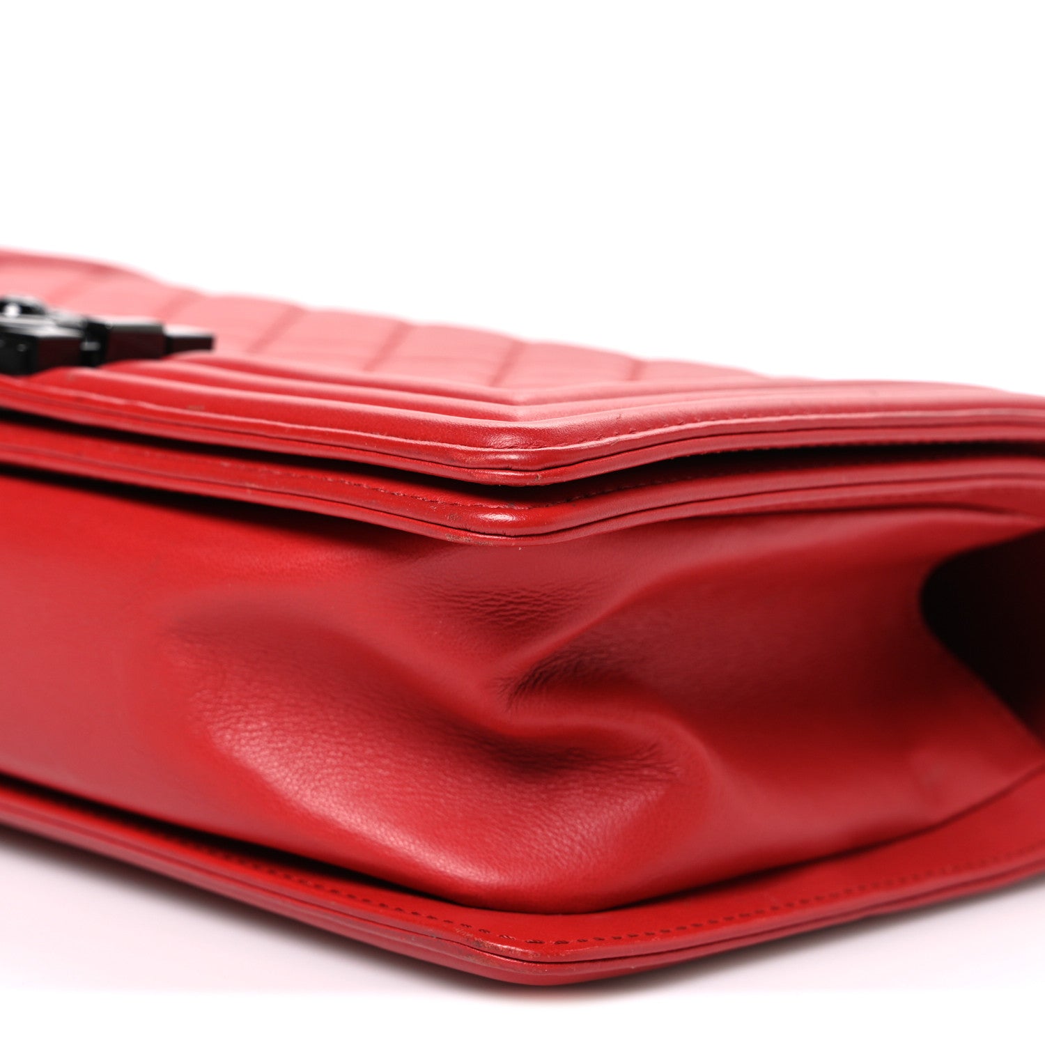 Chanel Lambskin Quilted Medium Boy Flap Red 10 of 11