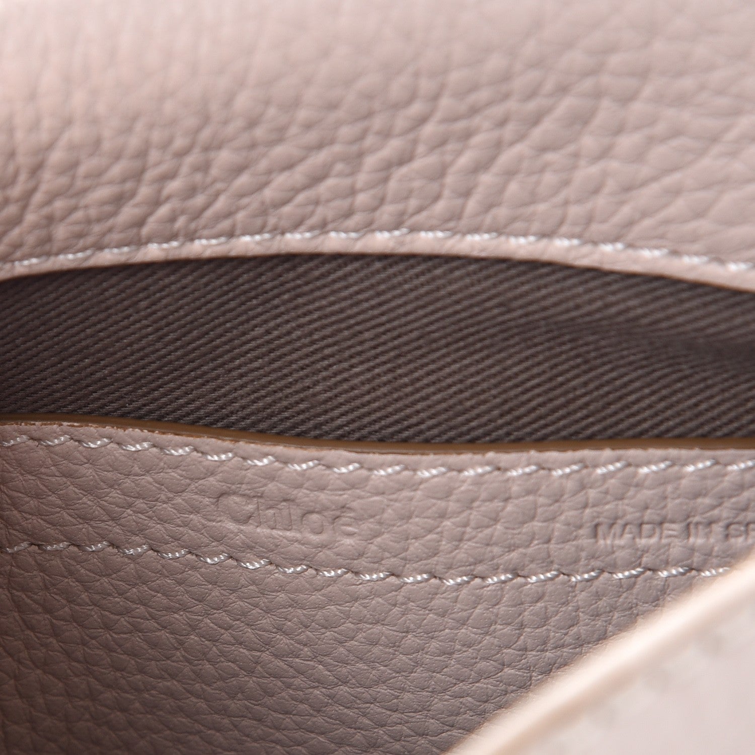Chloe Calfskin Mini Marcie Round Crossbody Bag Abstract White 7 of 8