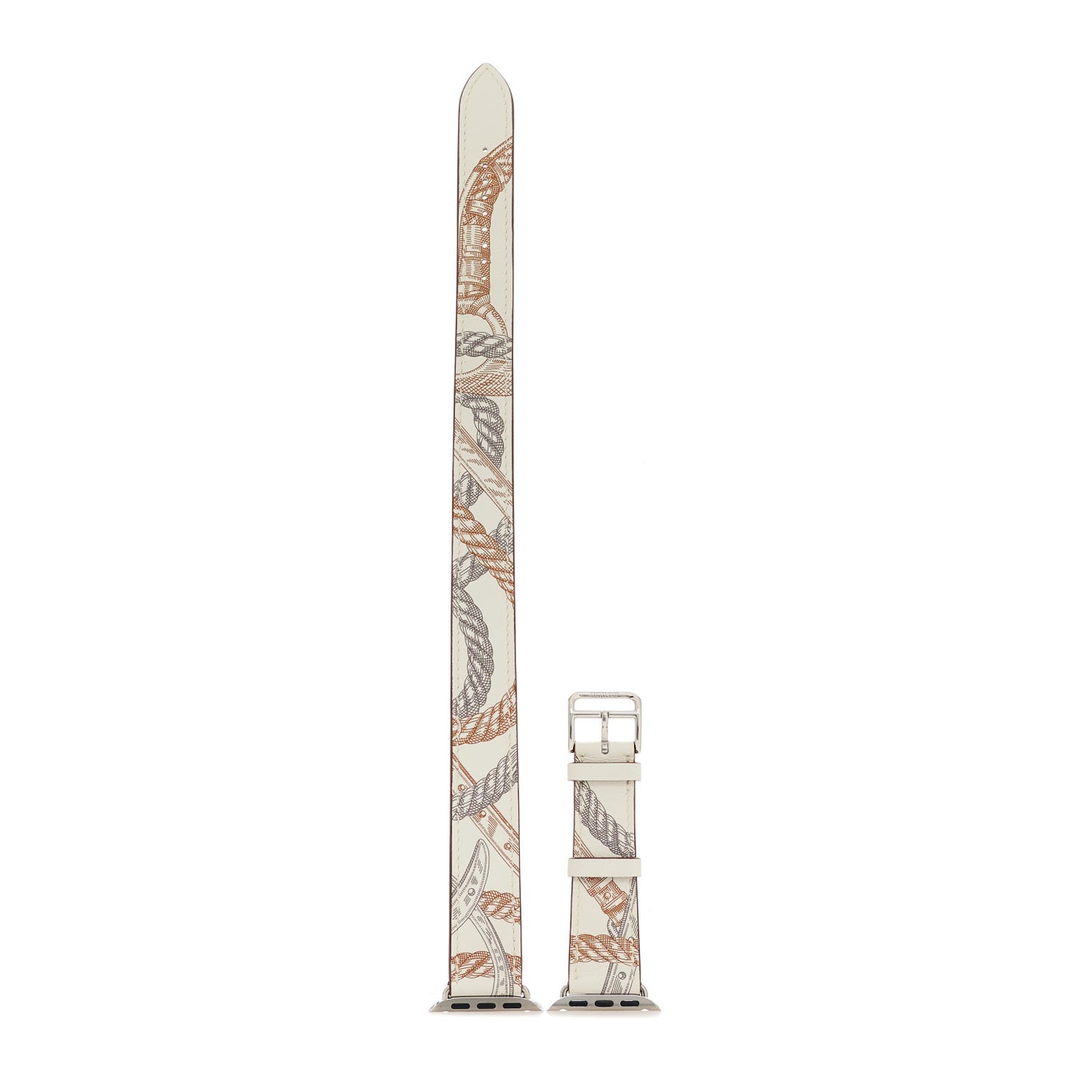 Swift Della Cavalleria Print 40mm Apple Double Tour Watch Strap White