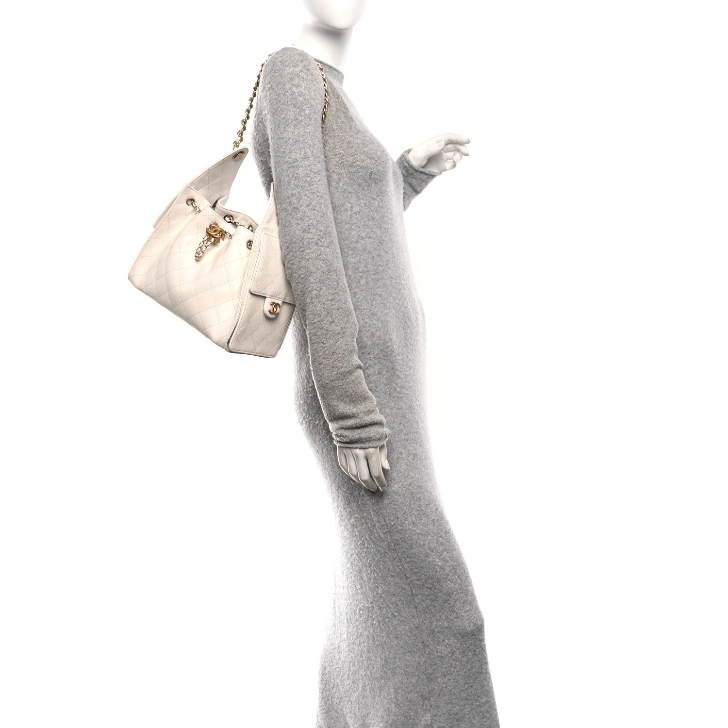 Chanel Caviar Quilted Small Chanel 25 Handbag White 2 of 10