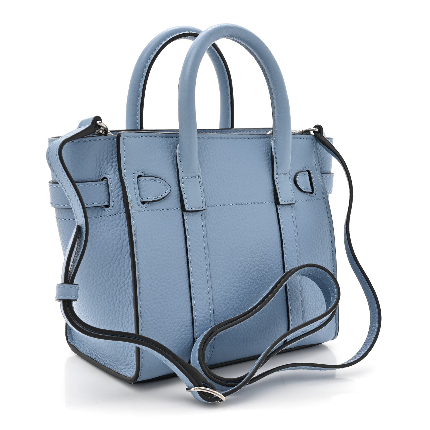 Mulberry Small Classic Grain Micro Zipped Bayswater Pale Slate 3 of 10
