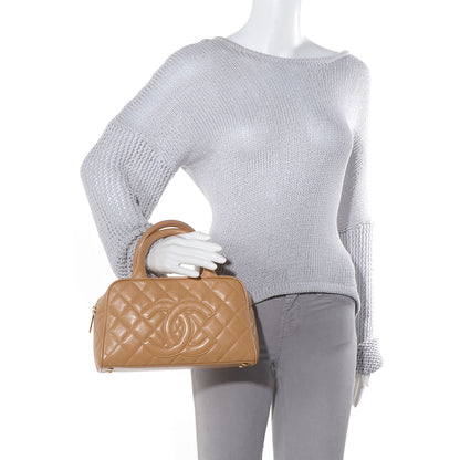 Chanel Caviar Quilted Small Bowler Beige 2 of 7