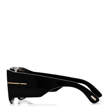 Tom Ford Raven Square Sunglasses TF1036 Black Black 3 of 7