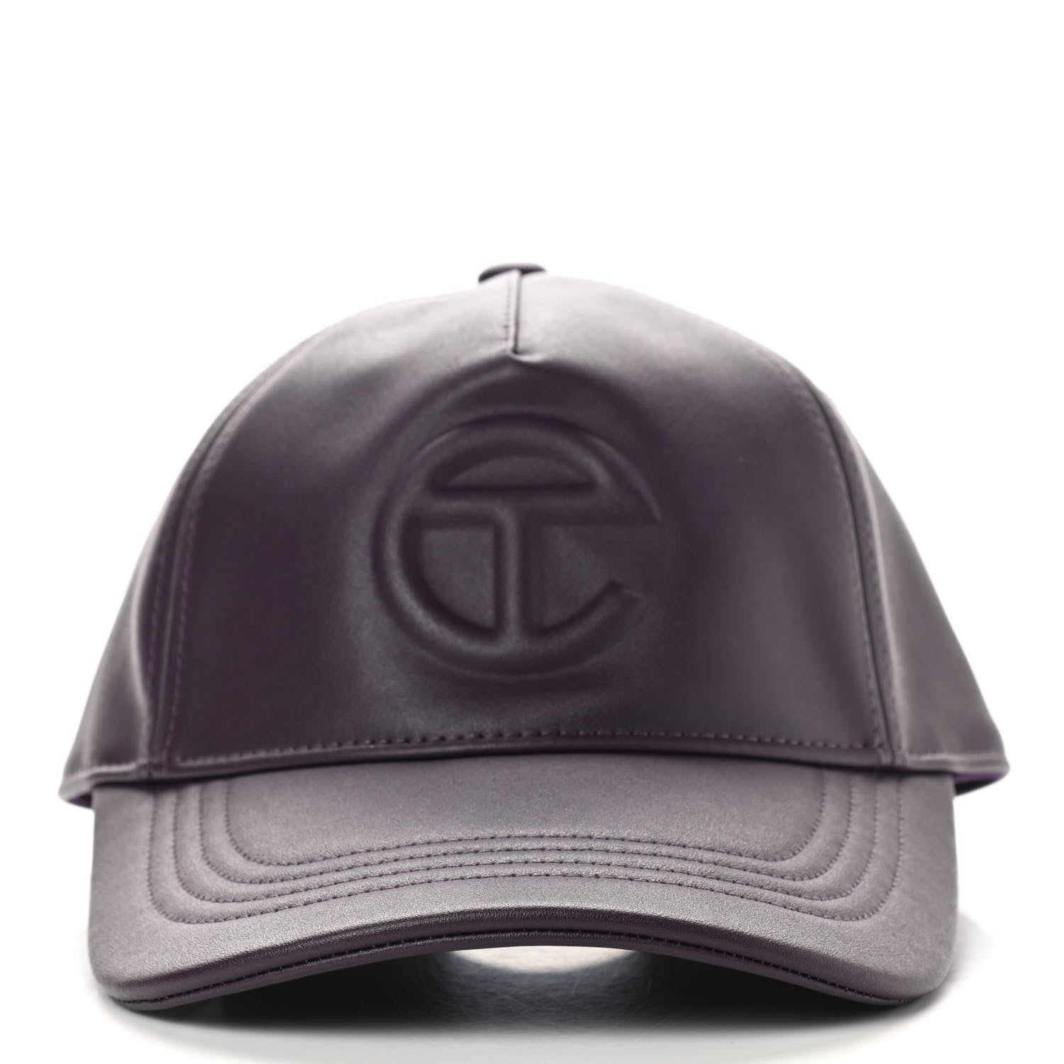 Telfar Vegan Leather Logo Embossed Hat Eggplant 3 of 8