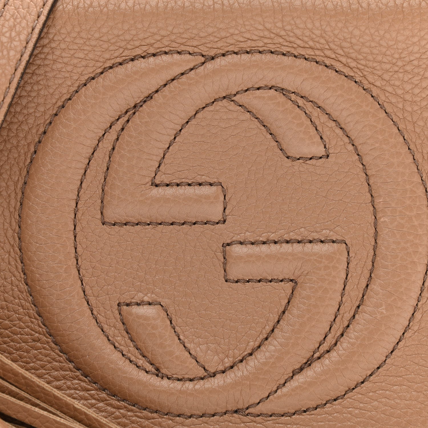 Gucci Pebbled Calfskin Small Soho Disco Bag Camelia 9 of 15