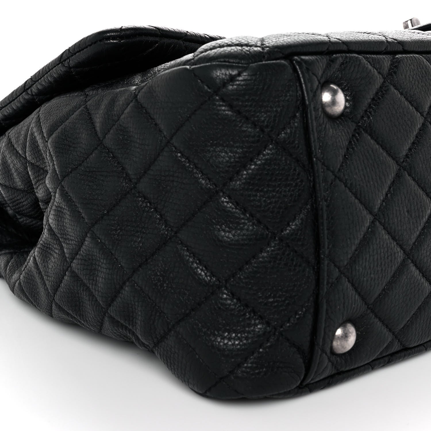 Chanel Calfskin Quilted XXL Travel Flap Bag Black 8 of 10