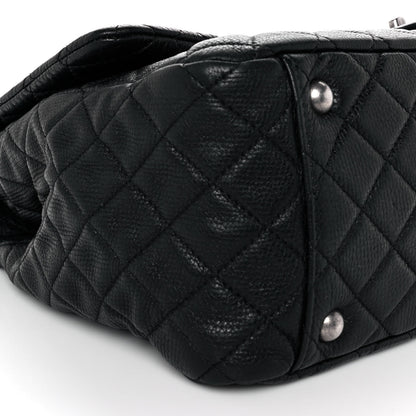 Chanel Calfskin Quilted XXL Travel Flap Bag Black 8 of 10