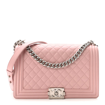 Chanel Calfskin Quilted Medium Boy Flap Light Pink 1 of 10