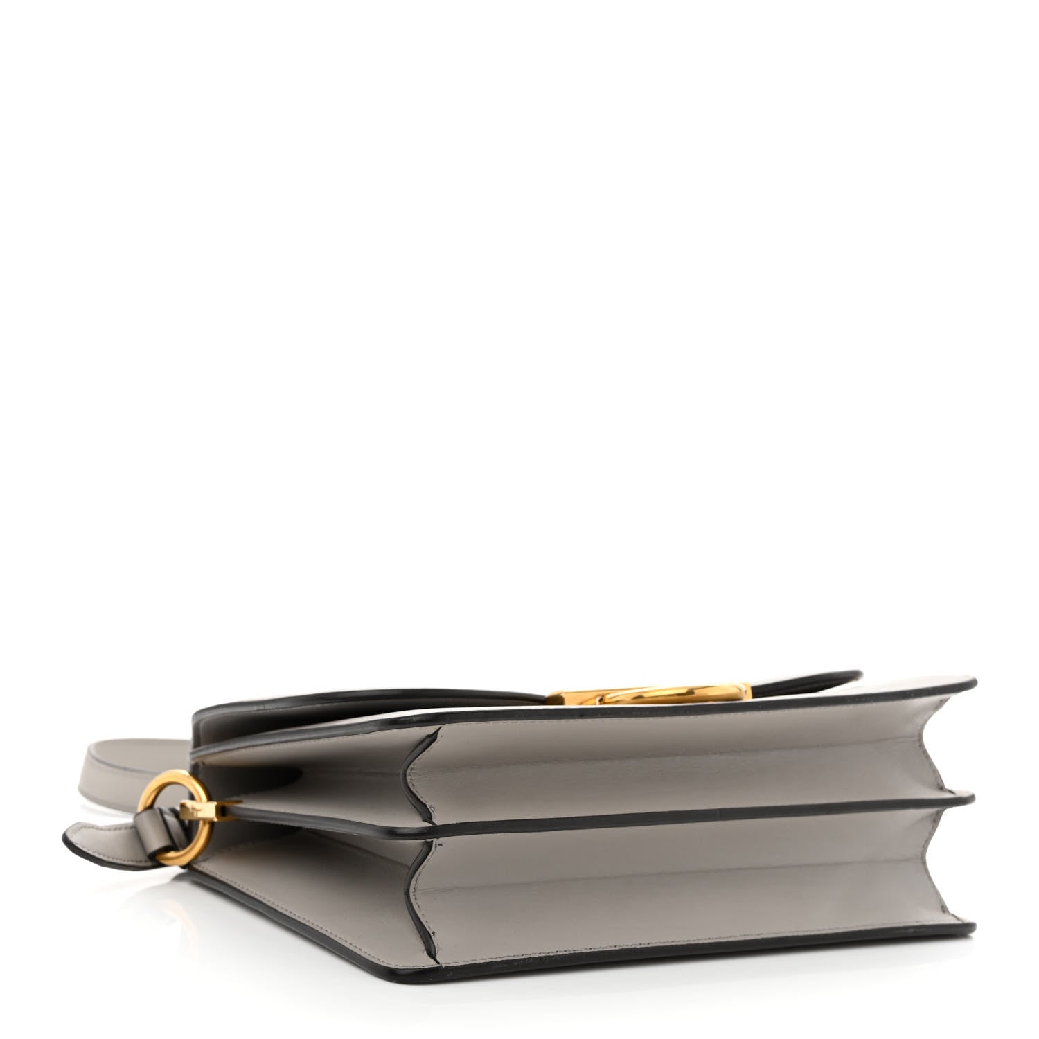 Salvatore Ferragamo Calfskin Joanne Crossbody Pale Grey 4 of 11