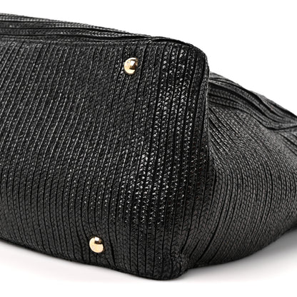 Fendi Raffia Twins Tote Black 9 of 10