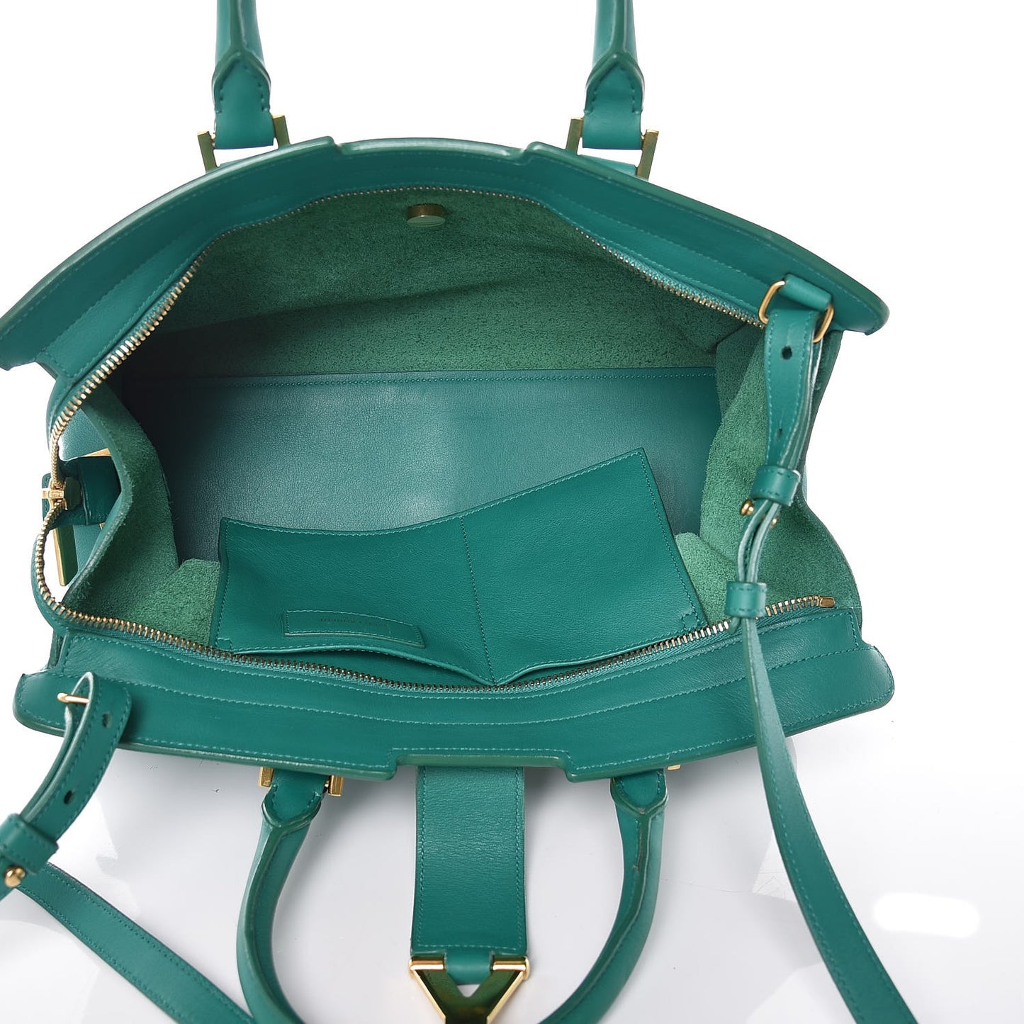 Calfskin Small Classic Y Cabas Green