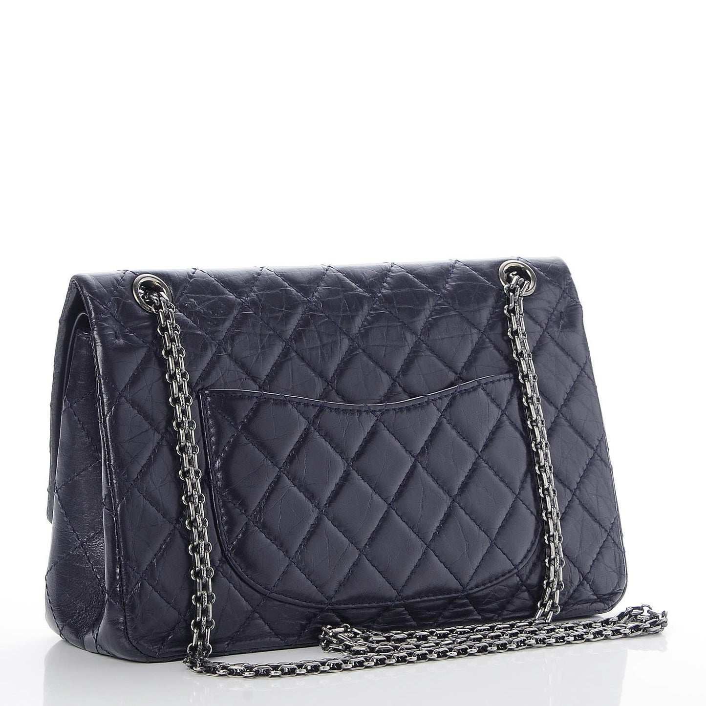 Aged Calfskin Quilted 2.55 Reissue 226 Flap Dark Purple