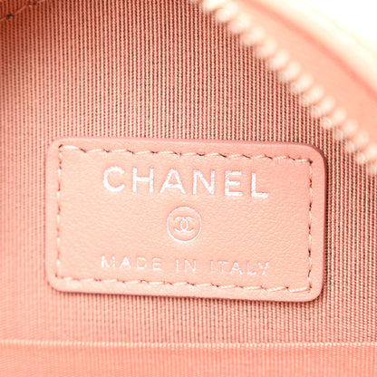 Chanel Lambskin Camellia Quilted Round Clutch With Chain Light Pink 6 of 10