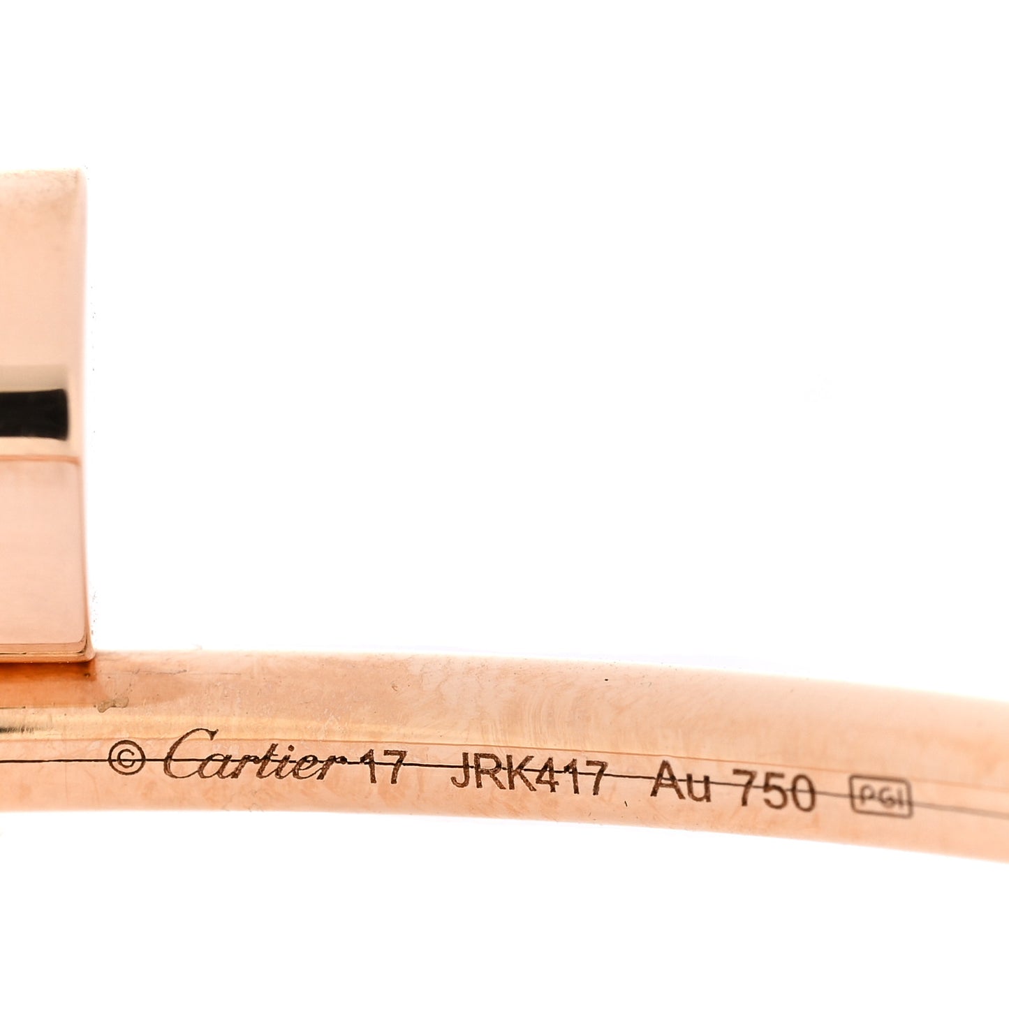 18K Pink Gold Small Juste Un Clou Bracelet 17