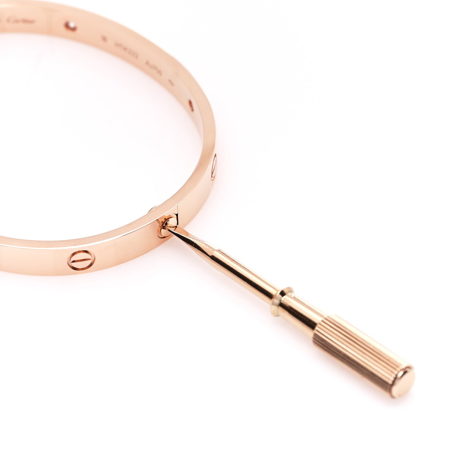 18K Pink Gold 4 Diamond LOVE Bracelet 18