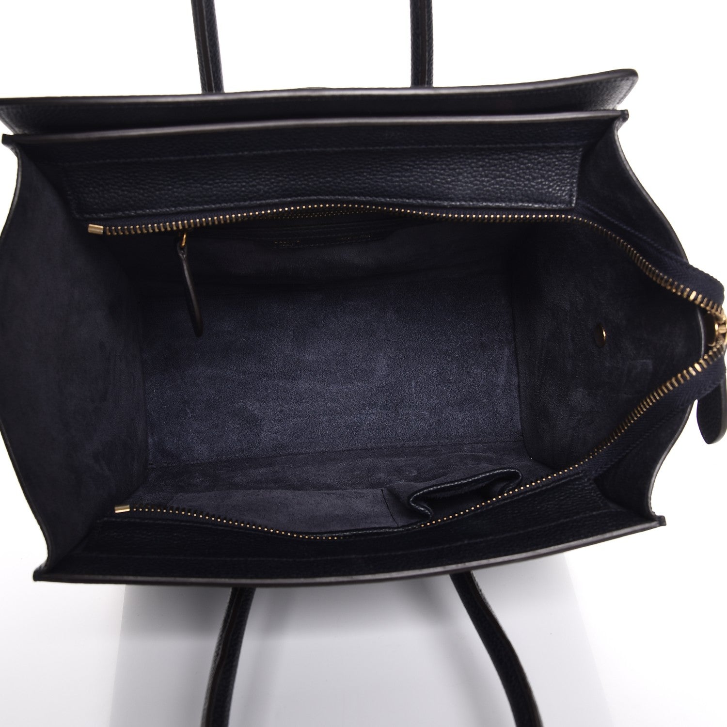 Celine Drummed Calfskin Micro Luggage Midnight 5 of 10