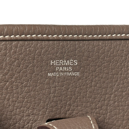 Hermes Taurillon Clemence Evelyne III PM Etoupe 7 of 10