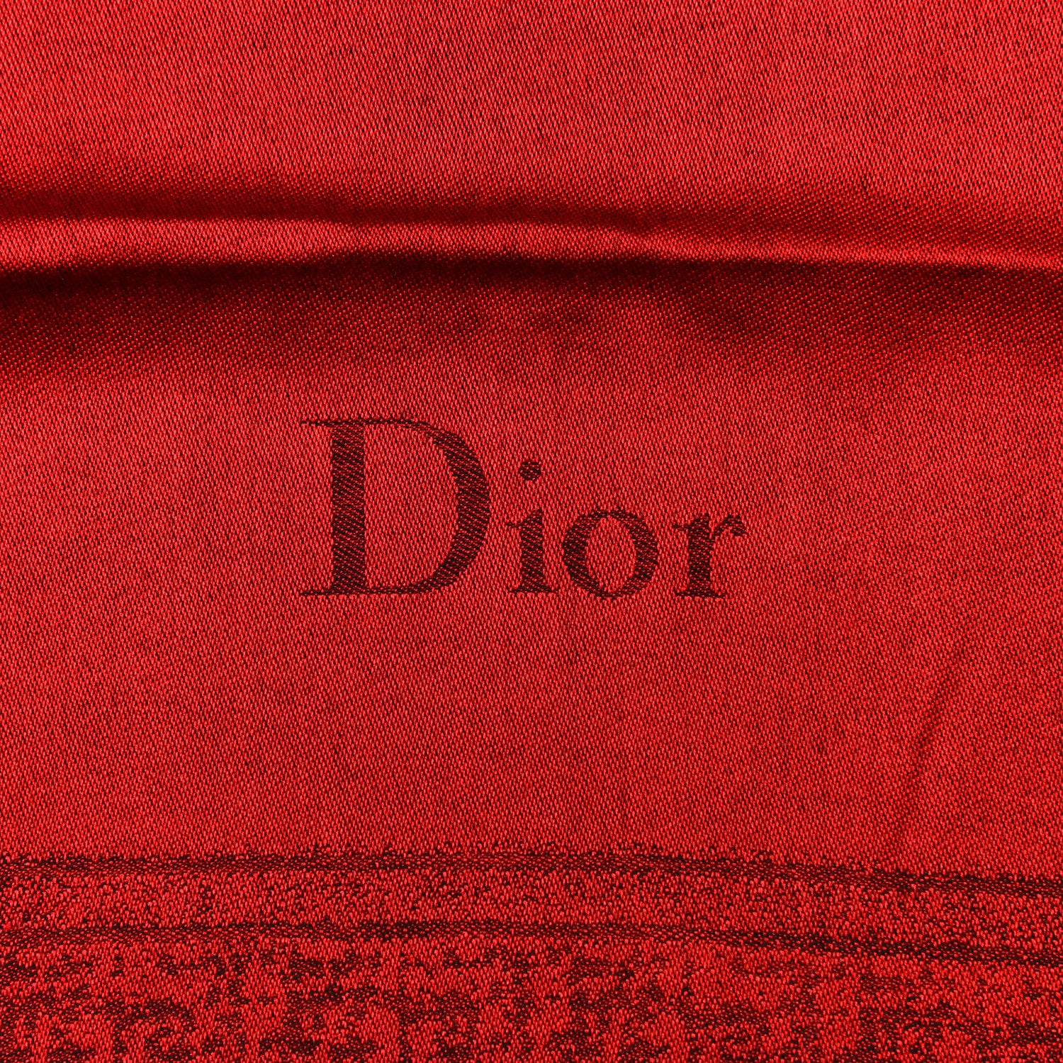 Christian Dior Cashmere Wool Scarf Red 2 of 3