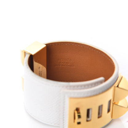 Hermes Epsom Collier de Chien CDC Bracelet S White 4 of 7